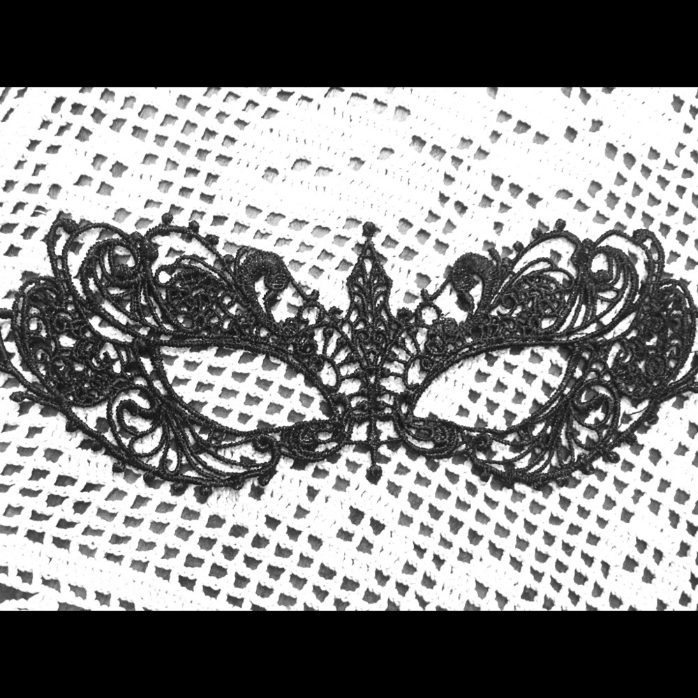 Masquerade crocheted black masks